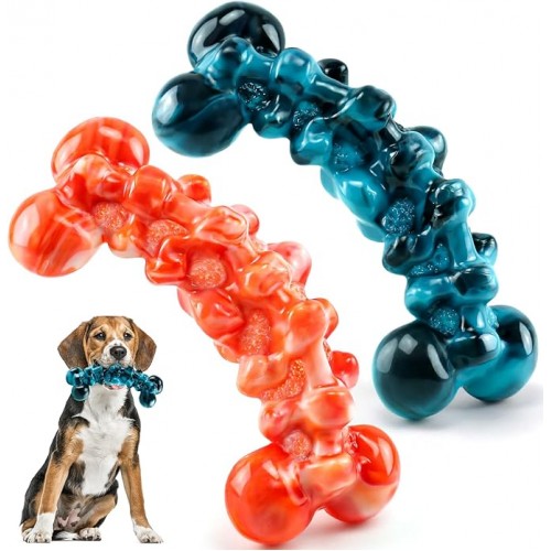 Dog Chew Toys for Aggressive Chewers - 2 Pack Super Chewer Toys for Large Dogs - Tough, Durable and Indestructible Dog Chew Toys for Aggressive Chewers - 2 Pack Super Chewer Toys for Large Dogs - Tough, Durable and Indestructible