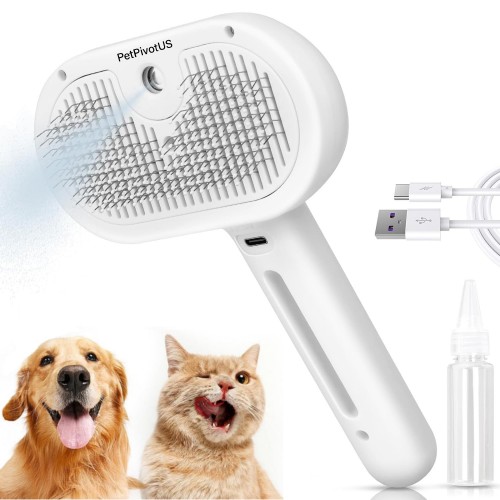 5-in-1 Pet Grooming Brush: Steam Massage & Self-Cleaning for Tangle-Free, Shedding Control at Home 5-in-1 Pet Grooming Brush: Steam Massage & Self-Cleaning for Tangle-Free, Shedding Control at Home