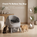 Mimfam Automatic Self Cleaning Litter Box, with 4 Pairs Infrared Senor, Open-Top Design for Multi-Cat Homes, Comes with Liner Bags and Cat Litter Mat, Grey
